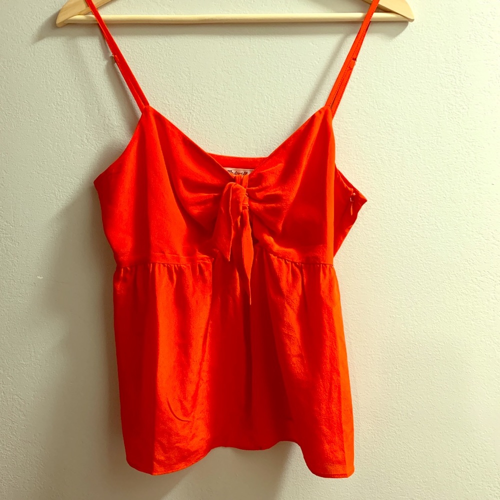 Madewell 100% silk poppy top